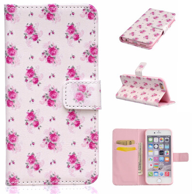 

Little Rose Design PU Leather Flip Cover Wallet Card Holder Case for IPHONE 6/6S