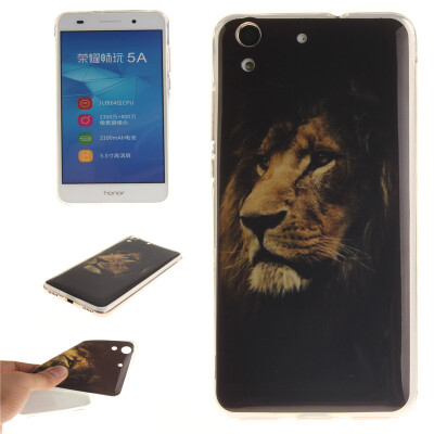 

Lions Pattern Soft Thin TPU Rubber Silicone Gel Case Cover for HUAWEI Honor 5AY6 II