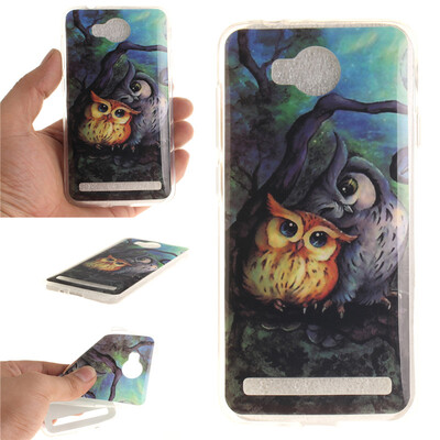 

Oil painting owl Pattern Soft Thin TPU Rubber Silicone Gel Case Cover for HUAWEI Y3 II