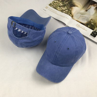 

Cotton Cap Baseball Caps Hat Adjustable Polo Style Washed Plain Solid Visor