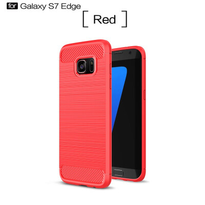 

Fivice Samsung Galaxy S7 edge case Luxury brushed carbon fiber TPU soft shell