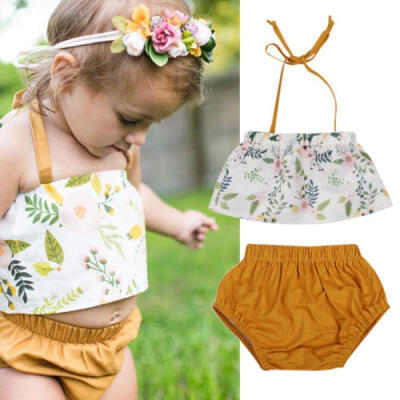 

AU Stock Toddler Baby Girls Summer Outfit Clothes T-shirt TopsShorts Pants Se