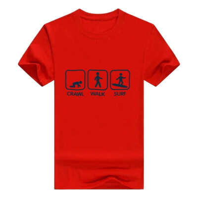 

Crawl Walk Surf Funny Cute Beach Ocean Toddler Gifts Mens T-Shirt