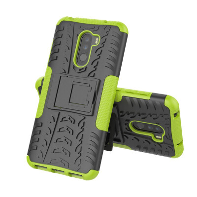 

Fivice Xiaomi POCO F1 Case TPU anti-fall tire pattern back clip bracket phone case