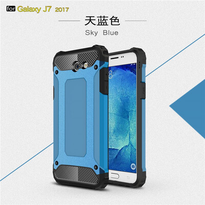 

Fivice Samsung Galaxy J7 2017 case Luxury Silicone Diamond Armor PC Hard Shell Phone Case