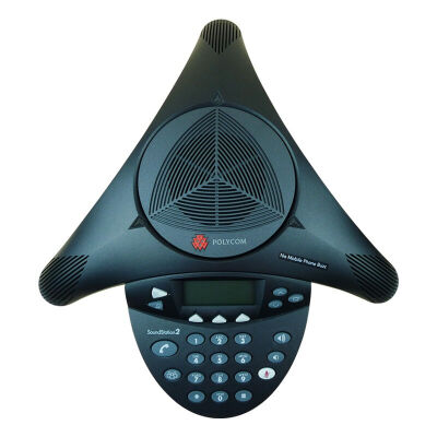 

Polycom (POLYCOM) SoundStation 2EX расширенные аудио конференц-связь и видеоконференции система офисного телефона фиксированной наземной телефонной связи проводная осьминога