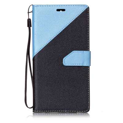 

Black + blue Design PU Leather Wallet Case Classic Flip Cover with Stand Function and Credit Card Slot for HUAWEI Mate 9