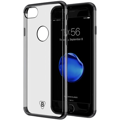 

BIAZE Apple 7/8 телефон оболочка iPhone7 / 8 защитная крышка покрытие TPU все включено anti-drop прозрачная мягкая оболочка кристалл цвет серии JK115-черный