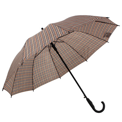 

[Jingdong Supermarket] Paradise umbrella increased reinforcement lattice self-open straight business business clear umbrella black grid 170E