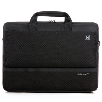 

British BRINCH computer bag 17-inch waterproof nylon material portable shoulder notebook computer bag BW-203 black