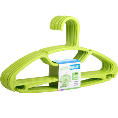 

Garment hangers plastic oval belt hooks 10 clothes clothes rack HD-0727 green