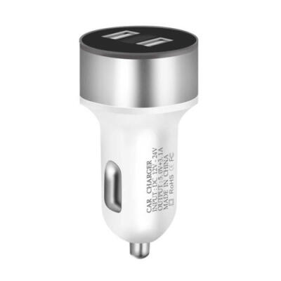 

Dual USB 12V-24V 31A Mobile Phone Car Charger Adapter LED Display Fast Charging