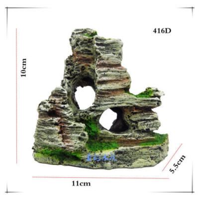 

New Mountain Aquarium Ornament Decoration Hiding Stone Crayfish Rockery Cave