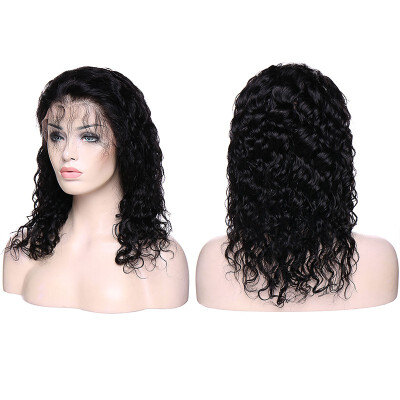 

22 Inches Lace Front Human Hair Wigs Water Wave Straight Virgin Human Hair Wigs With Hair Wigs For Women With Baby Hair