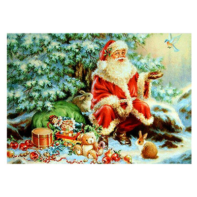 

UpperX DIY Diamond Painting Embroidery Cross Stitch Santa Claus For Christmas Gift Diamond Mosaic Home Decoration 40x30cm