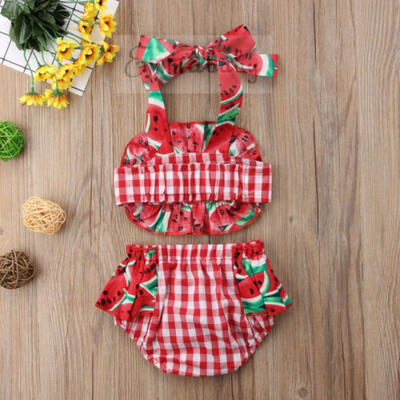 

Baby Girl Kids Summer Toddler Outfits Clothes T-shirt TopsShorts Pants 2PCS Set