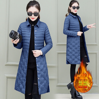 

Winter new fashion long slim slim down jacket cotton jacket