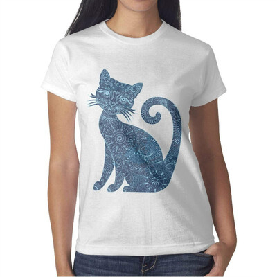 

Womens International Cats Day International cat Day Cotton T-Shirt Short-Sleeve Leisure tee