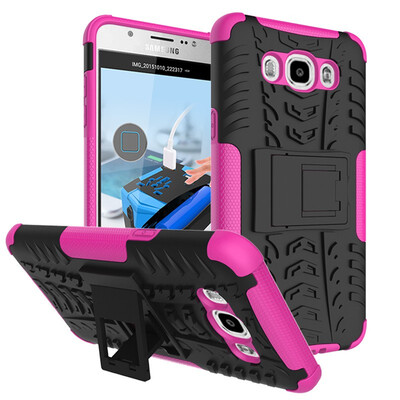 

Fivice Samsung J710J7 2016 Case TPU anti-fall tire pattern back clip bracket phone case