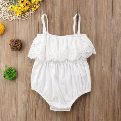 

Kids Newborn Baby Girls Ruffle Romper Jumpsuit Bodysuit Clothes Outfits Summer