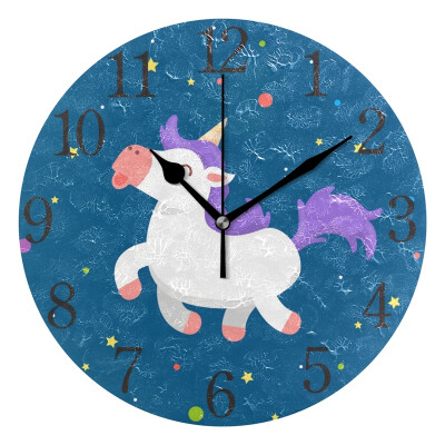 

Wall Clock Arabic Numerals Design Happy Cute Animal Round