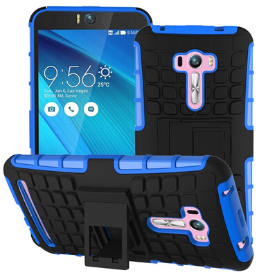 

Fivice Asus Zenfone Selfie ZD551KL Case TPU anti-fall tire pattern back clip bracket phone case