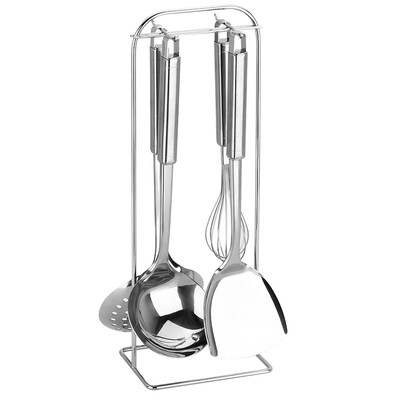 

Jingdong Supermarket US kitchen maxcook stainless steel kitchen utensils set fried shovel soup spoon spoon whisk five sets MCCU208