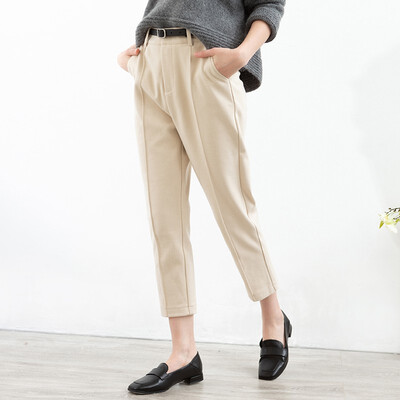 

Canvaus Winter Pants Women 2018 Casual Thin Slim Mid Waist Pencil Pants Office Ladies Zipper Fly Trousers Pantalon Femme CF8147D