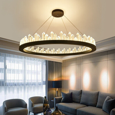 

Baycheer HL487591 Ultra Modern LED Crystal Ring Pendant LED 3150 Warm Light