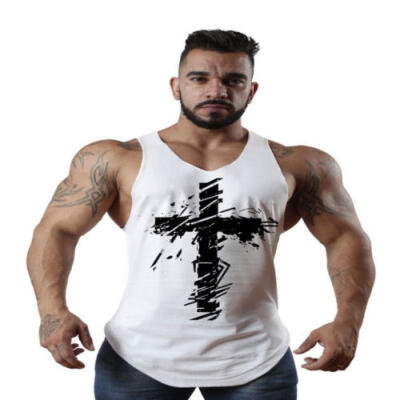 

Mens Sports Vest Gym Tank Tops Fitness Bodybuilding Training Sleeveless Vest