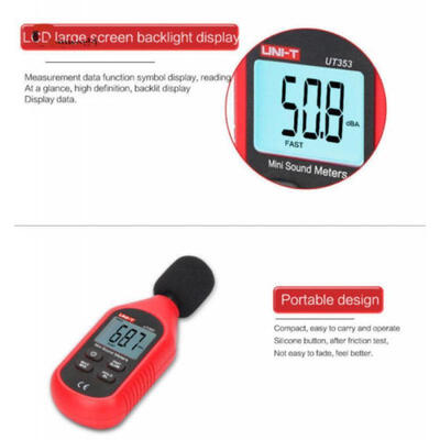 

UNI-T Digital LCD Schallpegelmesser Noise Dezibel Tester 30-130dB Messgerät