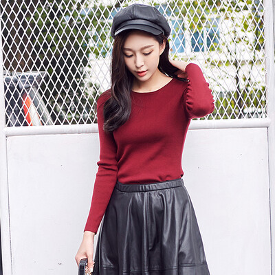 

Antarctic (Nanjiren) Sweater Slim Shirt Teenado Multicolor Sweater Shirt Shirt High Collar Gray