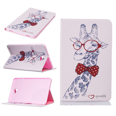 

Giraffe Style Embossing Classic Flip Cover with Stand Function and Credit Card Slot for SAMSUNG GALAXY Tab A 10.1 T580N