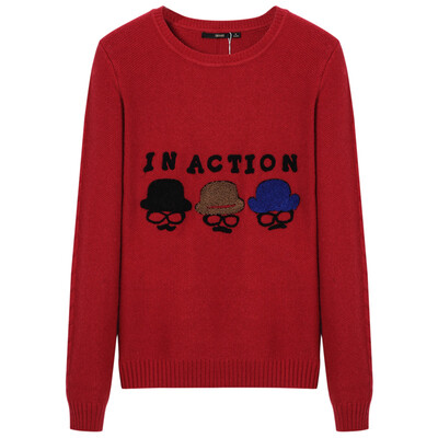 

Semir Ladies простой круглый ожерелье гарнитура мультфильм свитер поддержка шэньчжэнь корейский прилив 19416070906 красный тон S