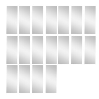 

18 шт 3D прямоугольный шаблон акриловое зеркало стены стикеры Прикреплены Backdrop