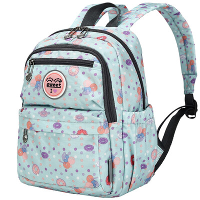 

MOMOgirl cute Korean casual mini portable shoulder bag large capacity travel bag canvas bag M5304 water pink green donut