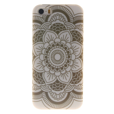 

White flowers Pattern Soft Thin TPU Rubber Silicone Gel Case Cover for IPHONE 5/5S/5SE