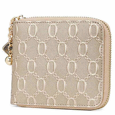 

Gold fox (FOXER) ladies wallet cowhide chain embossed purse short paragraph small wallet holding bag handbag 211008F5O gold