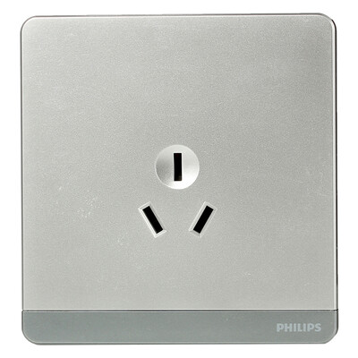 

Philips PHILIPS switch socket fly Yi series 10A three hole socket texture silver