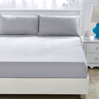 

Jiuzhou deer bed linen home cotton cotton mattress cover can be washed bed linen non-slip mattress protective cover gray 150 200cm