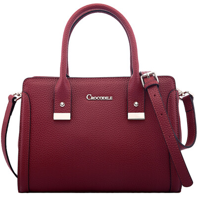

Crocodile CROCODILE Classic Lychee Handbag Women&39s Leather Rabbit Shoulder Bag 12514099-28 Date Red