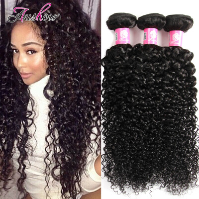 

Aushowhair Malaysian Virgin Hair Kinky Curly Weave Human Hair Bundles Unprocessed Hair Extensions 3 Bundles Human Hair