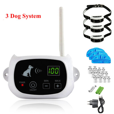 

Wireless Electric Dog Pet Fence Containment System Transmitter Collar Waterproof
