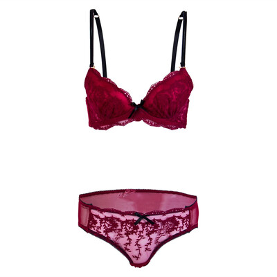 

Women Romantic Lace Bra Sets Underwear Set Push Up Bc Bra And Panty Set