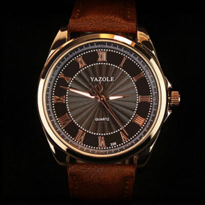 

Luxury Men Fashion Business Watch Stainless Steel Leather Band Strap Wrist Watch