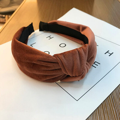 

Womens Headband Twist Hairband Bow Knot Cross Tie Velvet Headwrap Hair Band