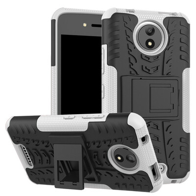 

Fivice Motorola Moto C Case TPU anti-fall tire pattern back clip bracket phone case