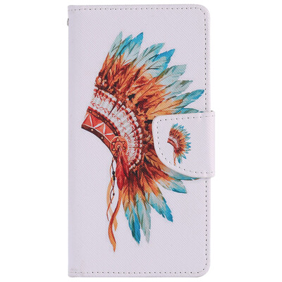 

Indian Hat Design PU Leather Flip Cover Wallet Card Holder Case for SAMSUNG J5Prime