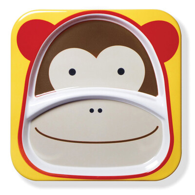 

SKIP HOP Cute Zoo Imitation Porcelany Dropping Children's Platter Single Поставляется - Обезьяна 6 месяцев и более Импорт в США