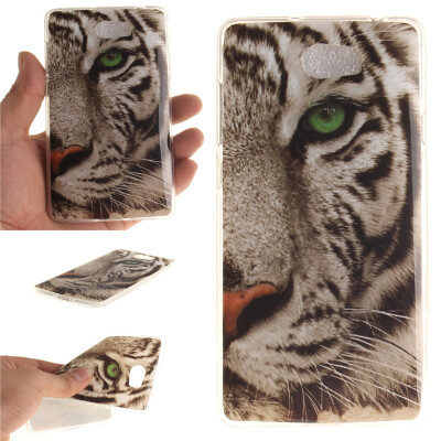 

White Tiger Pattern Soft Thin TPU Rubber Silicone Gel Case Cover for HUAWEI Y5 II